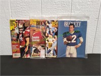 (4)Beckett Football Card Monthly&1992 Price Guide