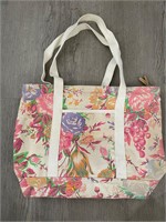 Vintage Handbag Monique Canvas Floral Purse / Tote