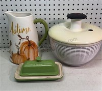 Pitcher Butter Dish & Salad Spinner