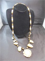 "Tooth" & Bead Necklace
