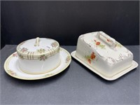 Vintage Butter Dish & Cheese Dish