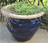 Beautiful Large Blue Flower Pot