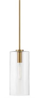 Lane Lacquered Brass + Clear Glass Cylindrical Pen