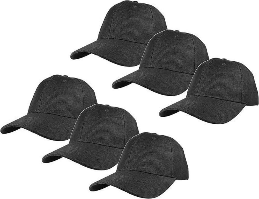 Wholesale Lot of 6 Plain Caps