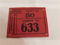 1915 Co.50 No.663  Penna Resident Hunter license