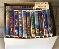 Box filled with VHS Tapes- Disney