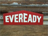 Original Eveready Hand Painted Wooden Advertising
