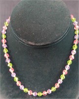 Colored Glass Bead Necklace