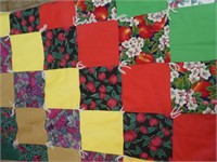 Hand Knotted Quilt 88" X 58"