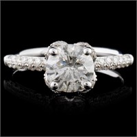 18K White Gold 1.58ctw Diamond Ring