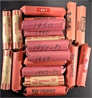 (20) ROLLS MIXED DATES WHEAT CENTS