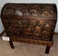 Carved Wooden Chest