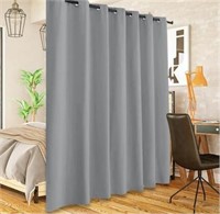 Room Divider Curtain, Total Privacy Blac