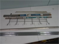 Assorted Trim pieces, hooks, and related