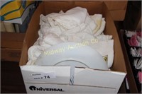 ROLL;S OF CASH REGISTER PAPER/ BOX OF CLEANING RAG