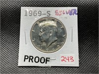 1969-S KENNEDY HALF DOLLAR PROOF