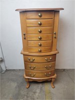 Beautiful Oak Jewelry Dresser