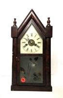 Cathedral Style Wall Clock in Wood Case