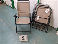 4 Living Accents Sling Folding Chairs - Tan