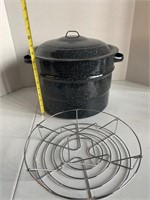 Large Graniteware Canning Stock Pot
