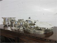 Grouping of Various Plated Servingware
