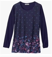 Atlas for Women Womens Floral Top Size