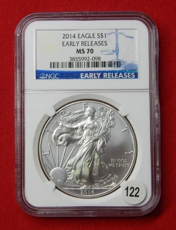 2014 American Eagle NGC MS70 1 Ounce Silver
