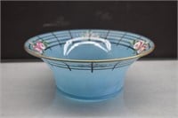 Westmoreland Blue Cased Glass Bowl