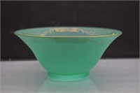 Tiffin Green Satin Hand Painted Bowl