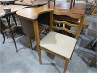ANTIQUE PADDED SEAT TELEPHONE TABLE