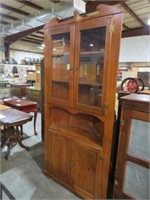 BEAUTIFUL PINE 4 DOOR CORNER CABINET