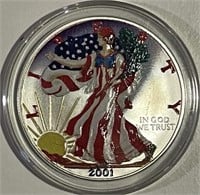 US 2001 Collorized Silver Eagle