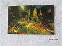 Postcard Canada Sunken Garden Illuminated