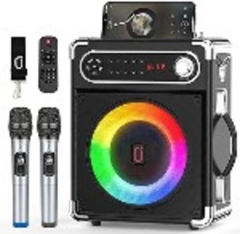 JYX Karaoke Machine with Two Wireless