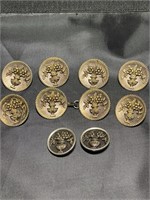 ANTIQUE BUTTONS - FLOWER POTS