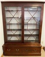 LOVELY 1910 SOLID MAHOGANY BUILT IN BOOKCASE