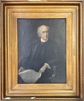 WELL DONE ANTIQUE OIL ON CANVAS PORTRAIT - LAURIER