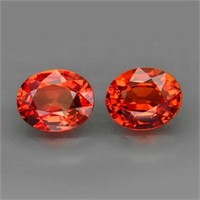 Natural Imperial Red Sapphire Pair
