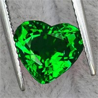 Natural Emerald Green Tsavorite Garnet Heart {VVS}