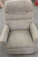 Recliner Rocker, back is 40", 31" wide. Arms are
