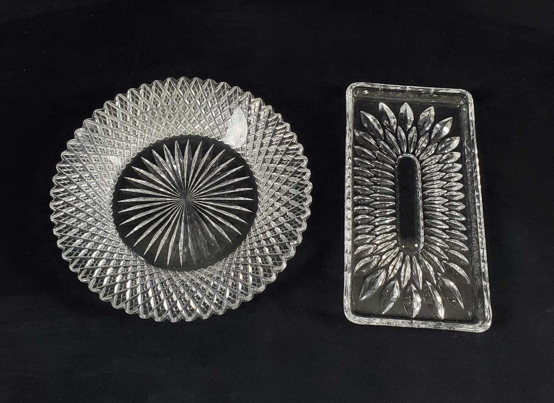 Vintage Heavy Glass And German Crystal Lot Of Two