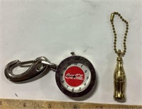 Coca-cola pocket watch & key chain