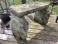 Cement horse bench