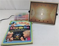 Vintage Disney Lite Brite Picture + Refills