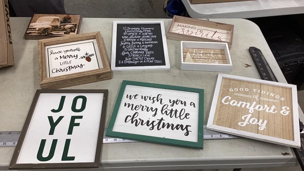 Decorative Christmas signs