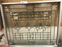 Metal Framed Glass Wall Hanging