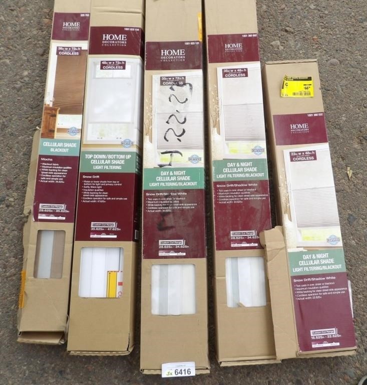 5x Assorted Window Coverings