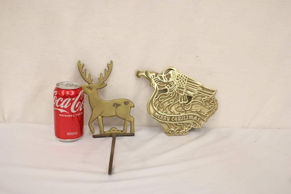 Brass Angel Trivet & Deer Hook