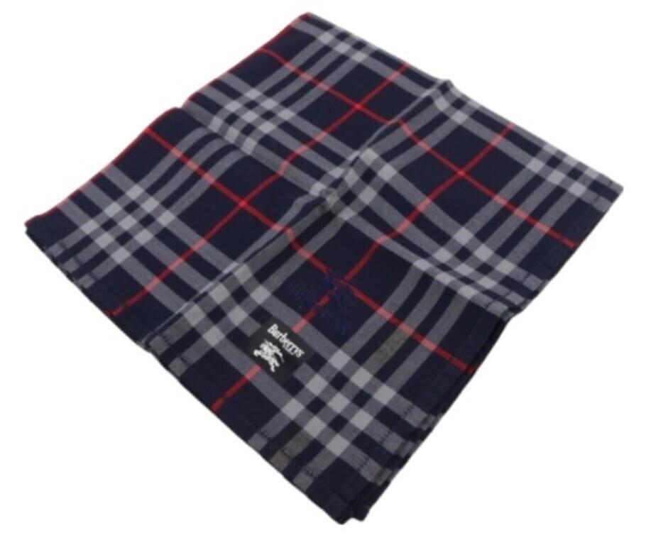 Burberry Navy Nova Check Handkerchief