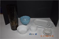 Art Glass Vase, Decor Bowls, Plates